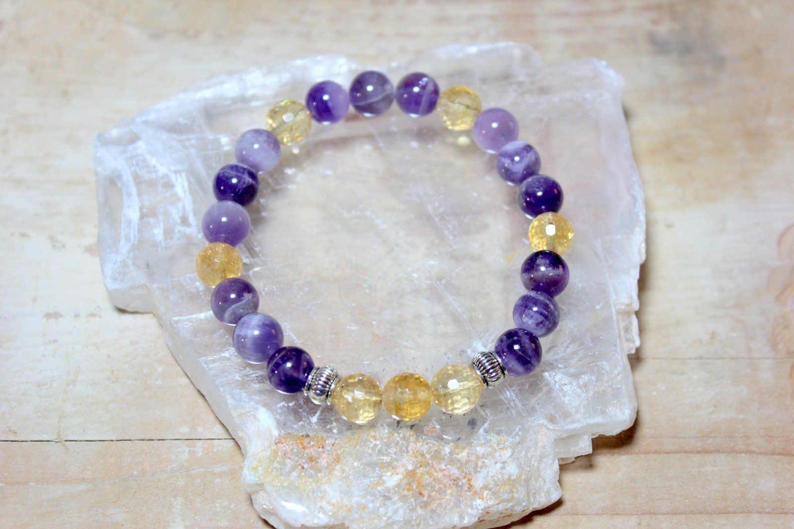 Citrine + Amythiest Combo Bracelet